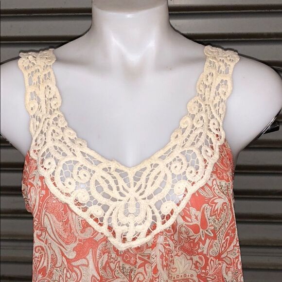 🛍️Forever 21 Fun top sheer with lace neckline - Picture 4 of 7